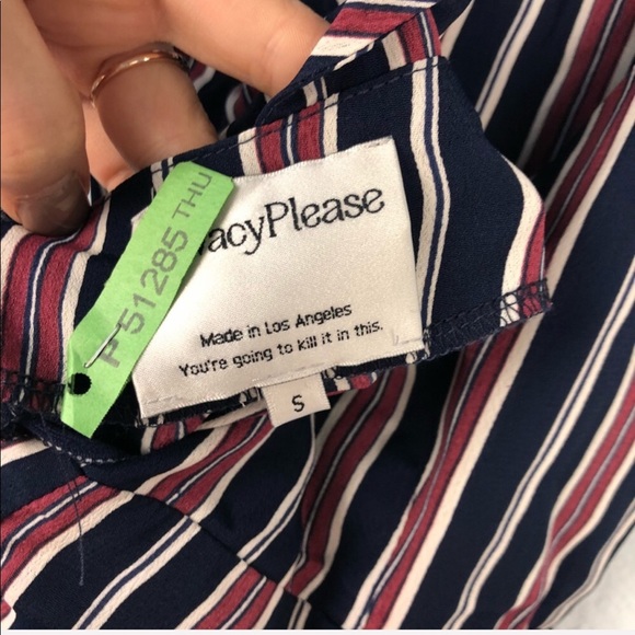 Privacy Please • Nassau Striped Midi Wrap Dress - Picture 7 of 8